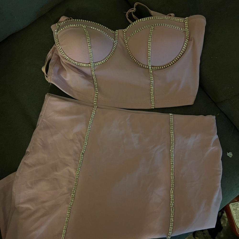 Two piece top and skirt